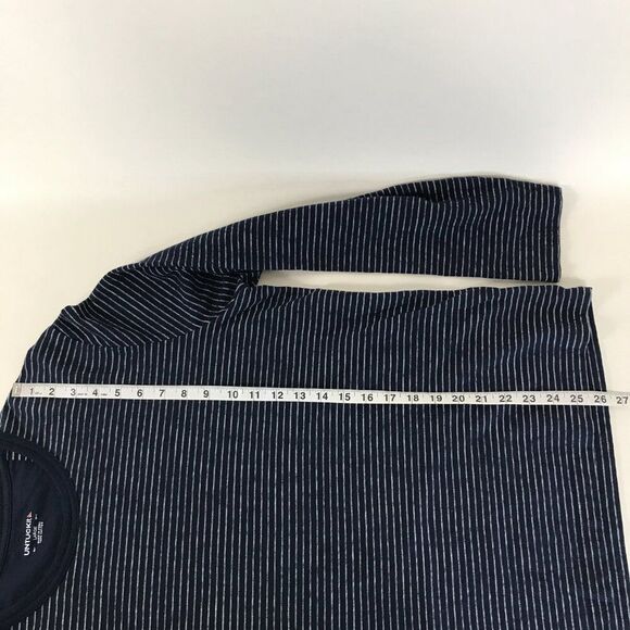 UNTUCKit Lambert Long Sleeve Shirt Men's Large Striped 100% Cotton Knit Casual - Picture 5 of 9
